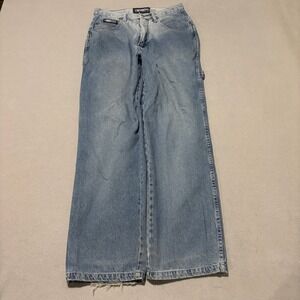 Southpole Vintage Mens Baggy Carpenter Jeans Size 32 Light Wash Blue Skater